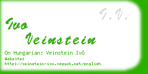 ivo veinstein business card